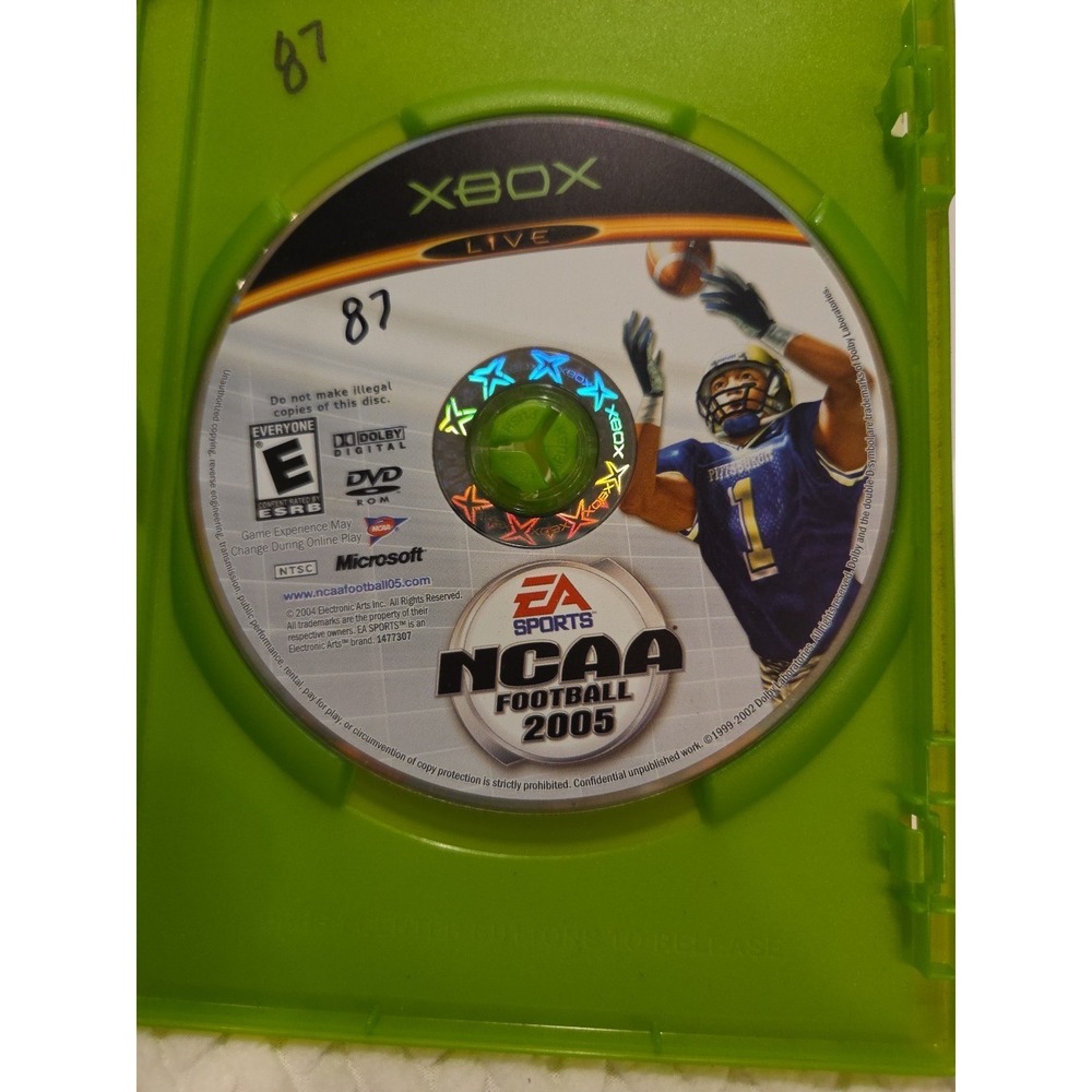 XBOX NCAA Football 2005 w Original Case & Instruct Manual Tested working - Picture 7 of 8